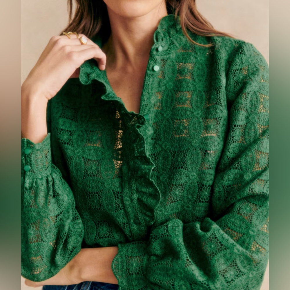 Sezane Cleo Green Guipre